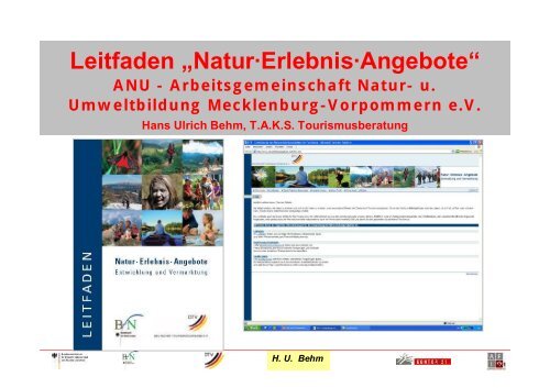 Leitfaden „Natur·Erlebnis·Angebote“ - und Umweltbildung