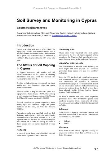 Soil survey and monitoring in Cyprus - European Soil Portal