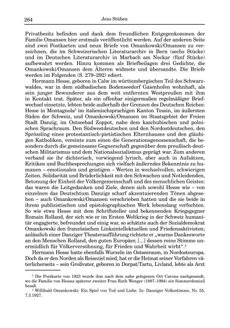 Hermann Hesse und Willibald Omankowski/ Omansen. Überreste ...