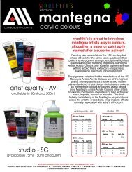 mantegna artists acrylic paint sets - Woolfitt's