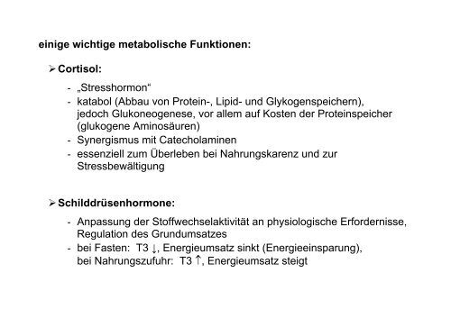 Cortisol und Schilddrüsenhormone