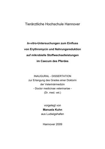 Tierärztliche Hochschule Hannover - Stiftung Tierärztliche ...