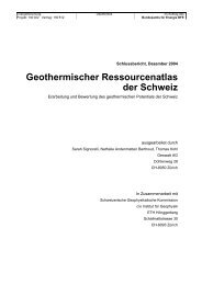 Geothermischer Ressourcenatlas der Schweiz - Schweizerische ...