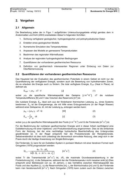 Geothermischer Ressourcenatlas der Schweiz - Schweizerische ...