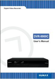 DVR-9900C User's Manual - Humax