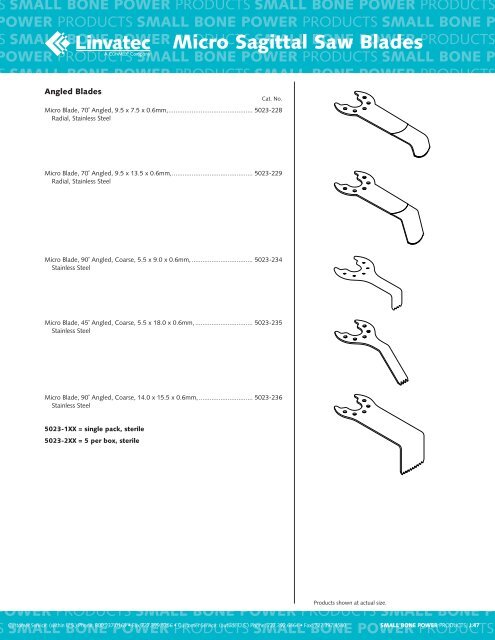 Micro Sagittal Saw Blades