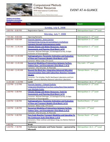 event at-a-glance - Earth Sciences Division - Lawrence Berkeley ...