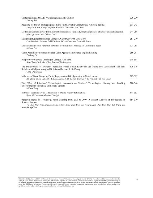 April 2012 Volume 15 Number 2 - Educational Technology & Society