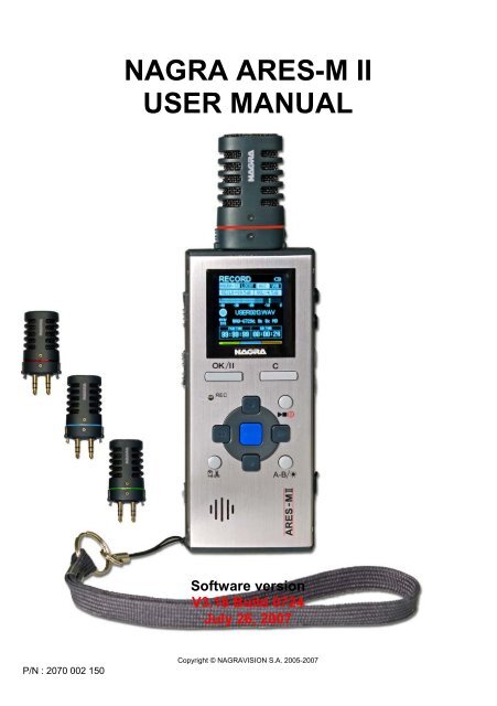 nagra ares-m ii user manual - Audio Services Corporation (Canada ...