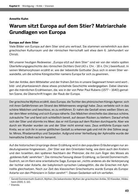 Warum Sitzt Europa Auf Dem Stier Haus Der Frauengeschichte