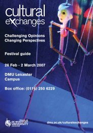 Festival guide 26 Feb - 2 March 2007 DMU Leicester Campus Box ...