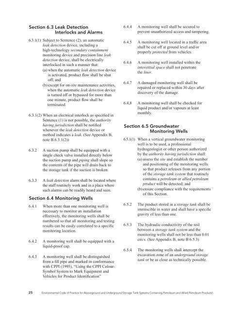 Environmental Code of Practice for Aboveground and ... - CCME