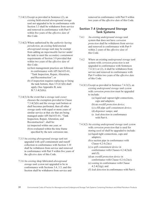 Environmental Code of Practice for Aboveground and ... - CCME