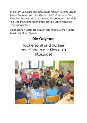 Die Odyssee Nacherzählt und illustriert von Kindern der Klasse 4a ...