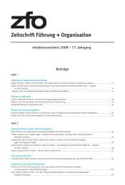 Zeitschrift Führung + Organisation