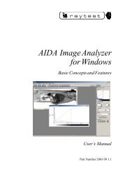AIDA Image Analyzer for Windows User's Manual - Raytest
