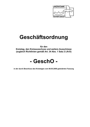 GeschO KT - auf den Seiten des Landratsamtes Fürstenfeldbruck