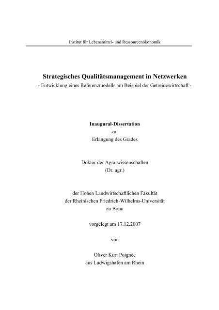 Strategisches Qualitatsmanagement In Netzwerken Entwicklung