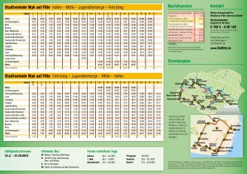 Streckenplan Busfahrpreise Kontakt Stadtverkehr Wyk auf Föhr ...