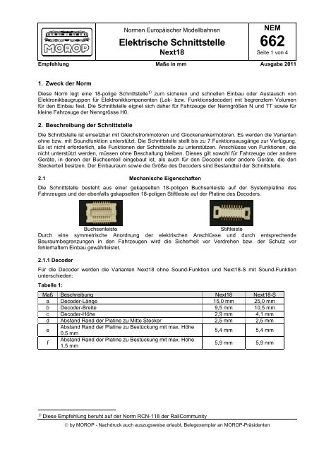 Elektrische Schnittstelle
