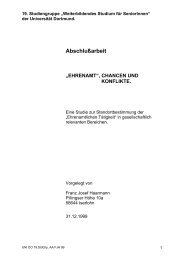 Abschlußarbeit „EHRENAMT“, CHANCEN UND KONFLIKTE. - DRK ...