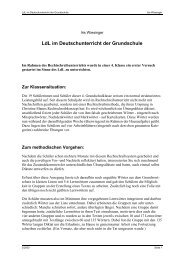 LdL im Deutschunterricht der Grundschule - Lernen durch Lehren