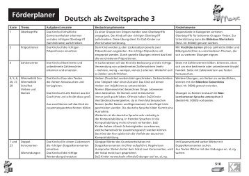 Förderplaner Deutsch als Zweitsprache 3 - K2Max.de
