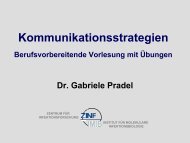 G. Pradel-Kommunikationsstrategien