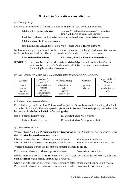 Lateinspeicher (Thesaurus) 6 - Willstätter Gymnasium Nürnberg