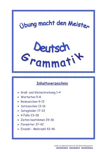Grammatikkartei - Lehrerweb