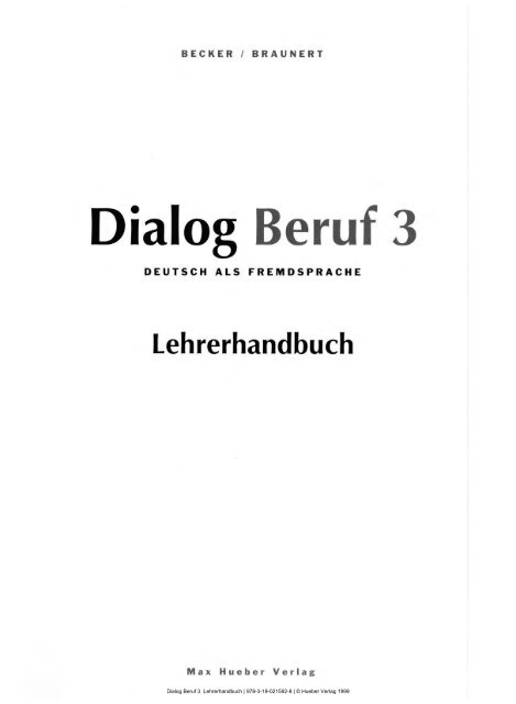 Dialog Beruf 3 - Shop/Katalog - Hueber