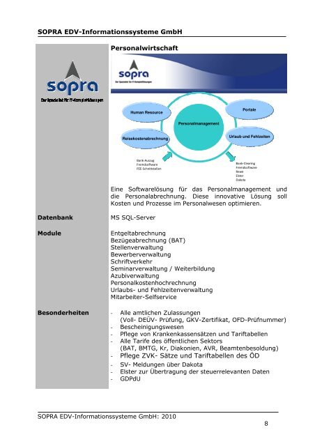 SOPRA EDV-Informationssysteme GmbH ... - Moproweb