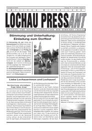 Stimmung und Unterhaltung: Einladung zum Dorffest - Lochau