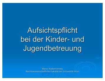 Aufsichtspflicht bei der Kinder- und Jugendbetreuung