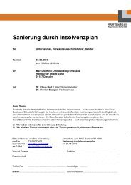 Sanierung durch Insolvenzplan - RKW Sachsen