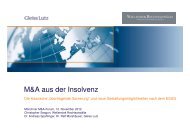 Eigenverwalter - MMA - Münchner M&A Forum