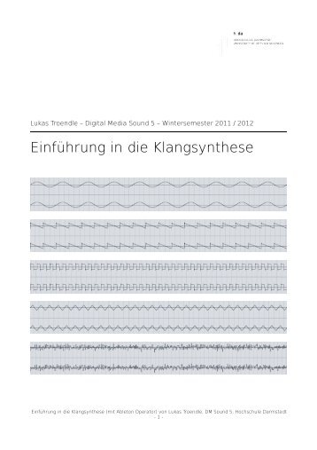 Einführung in die Klangsynthese - Hostarea