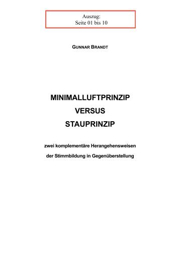 minimalluftprinzip versus stauprinzip - Gunnar Brandt-Sigurdsson