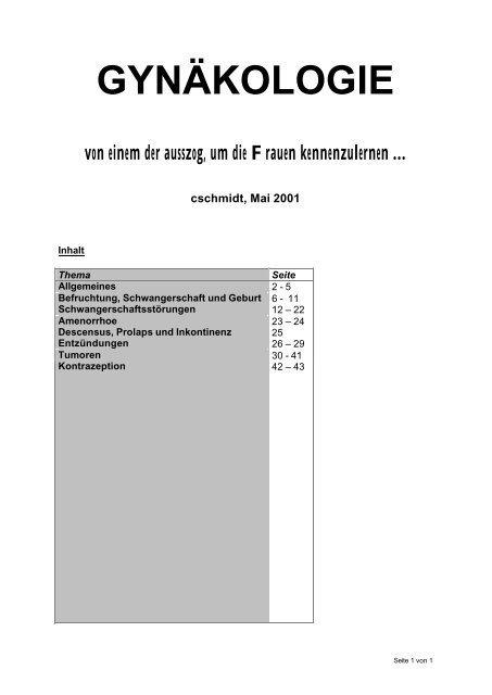 Gynakologie Von Einem Der Ausszog Um Die Frauen Sts Net De