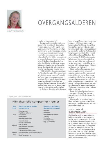 OVERGANGSALDEREN - gynækolog christine felding