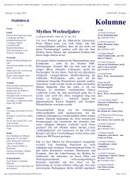 Nachrichten.ch - Kolumne: Mythos Wechseljahre ... - Regula Stämpfli