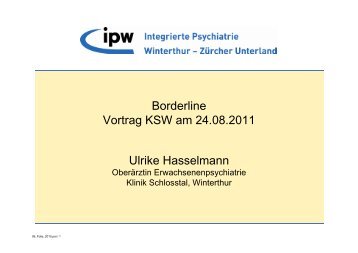 Borderline Vortrag KSW am 24.08.2011 Ulrike Hasselmann