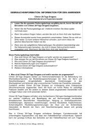 GEBRAUCHSINFORMATION: INFORMATION ... - Bayer HealthCare