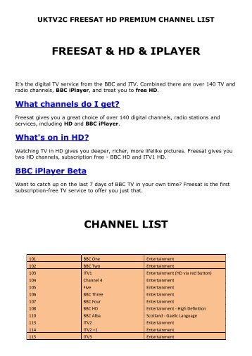 uktv2c freesat hd premium channel list freesat & hd & iplayer