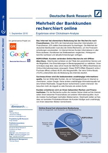 Mehrheit der Bankkunden recherchiert online - Google Full Value of ...