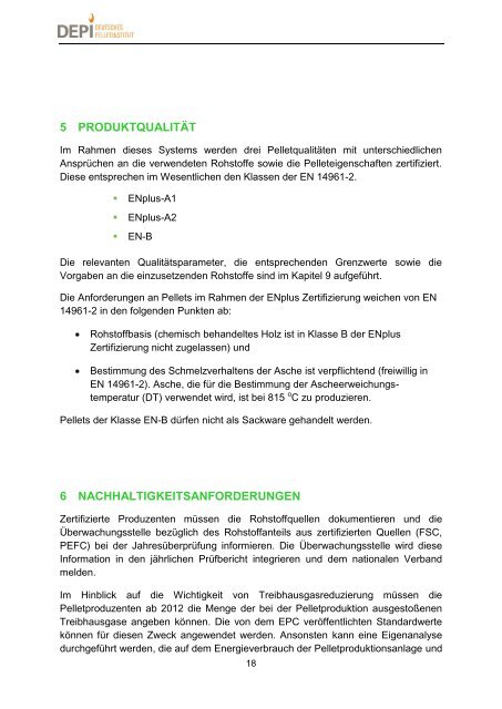 European Pellet Council Handbuch für die Zertifizierung ... - ENplus