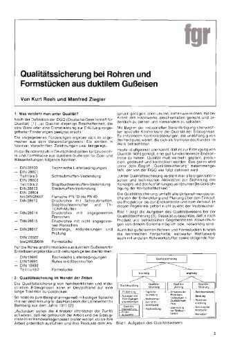 Qualitätssicherung bei Rohren und Formstücken aus duktilem ...