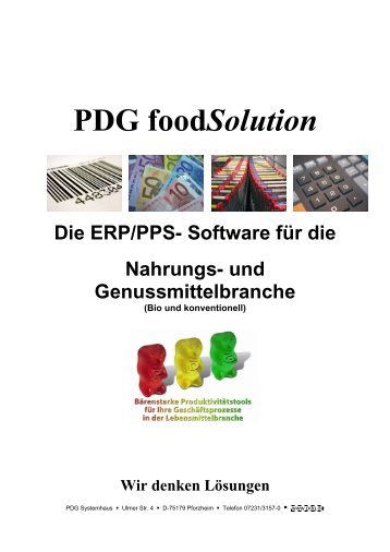 PDG foodSolution - ERP Software