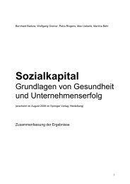 Sozialkapital - Betriebliches Gesundheitsmanagement an der ...