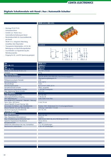 Digitale Schaltmodule mit Hand-/Automatik-Schalter